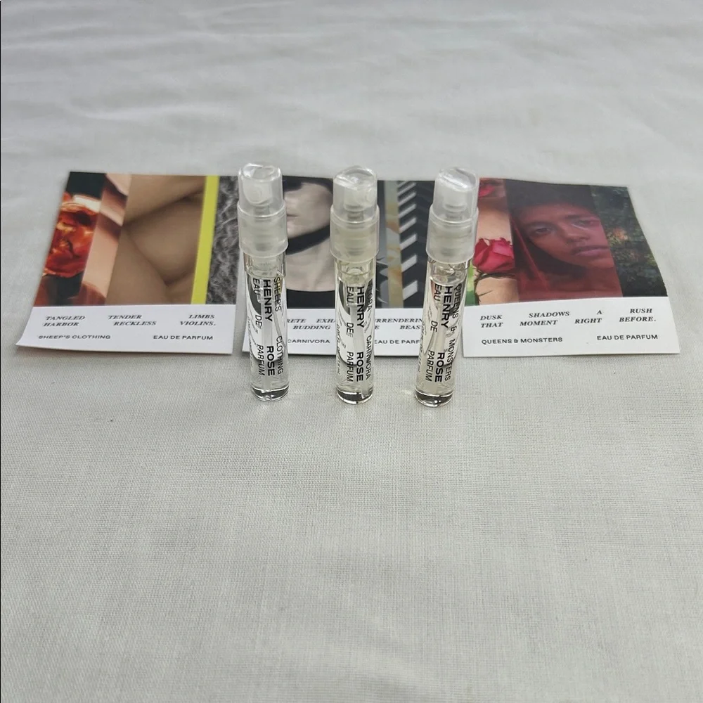 Lot of 3 Henry Rose Sample Spray Vials 1.5mL NEW